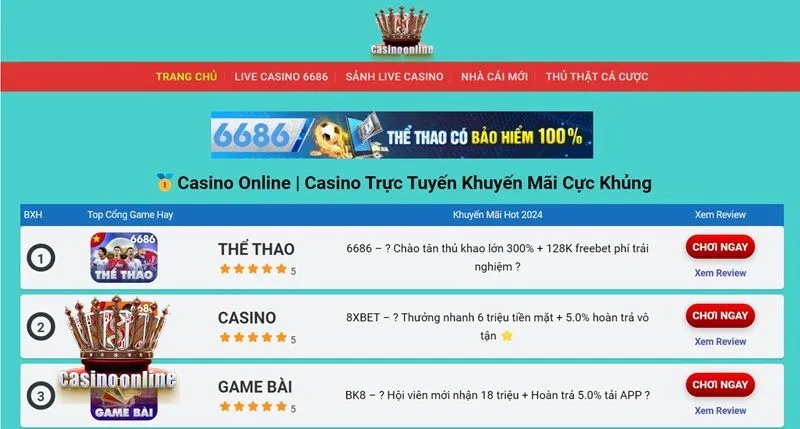 Casino Online - Chuyên trang review nhà cái uy tín, cập nhật kiến thức hay