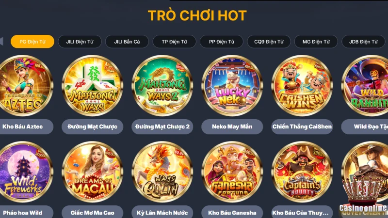 Khám phá danh mục game tại nhà cái